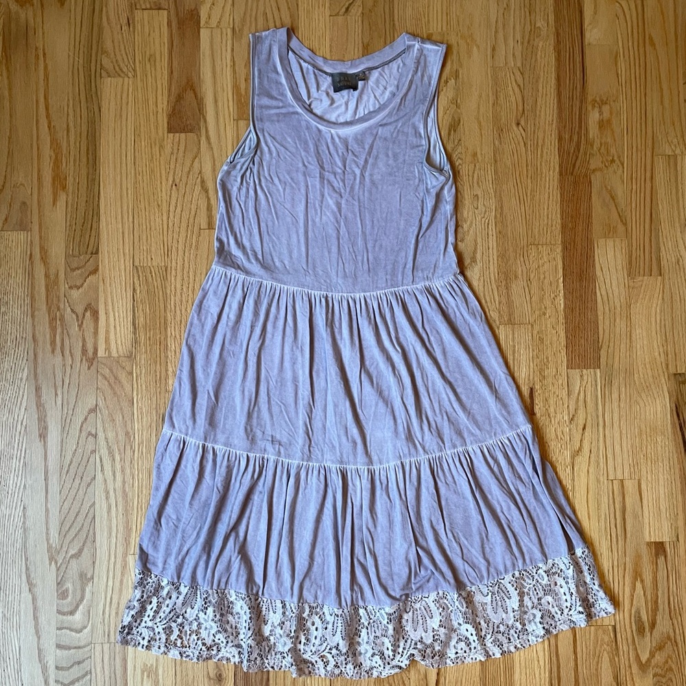 Woman's Tiered Dress with Lace Detail